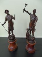 2 Bronzen beeldjes van Charles Ruchot, Antiek en Kunst, Antiek | Koper en Brons, Ophalen of Verzenden, Brons