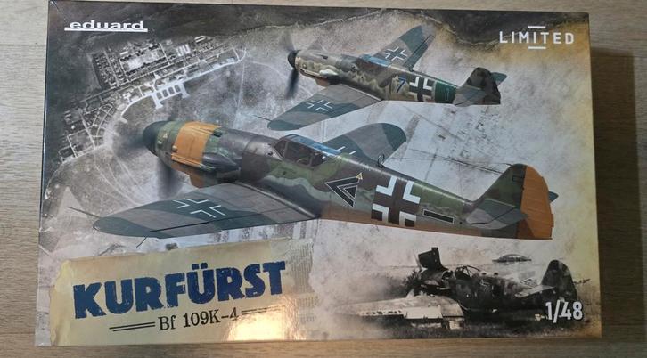 Eduard 1/48 Bf-109K-4 Kurfüst incl  Brassin cockpit, Hobby en Vrije tijd, Modelbouw | Vliegtuigen en Helikopters, Nieuw, Vliegtuig