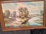 Schilderij met landschap en paarden, Antiek en Kunst, Ophalen