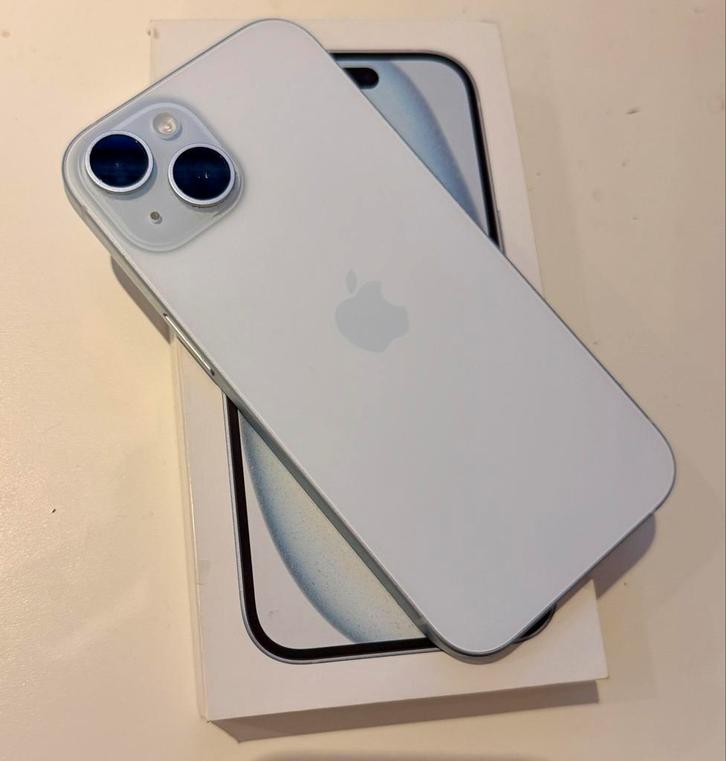 iPhone 15 Blauw 256GB - 90% Batterij - Met Garantie!, Telecommunicatie, Mobiele telefoons | Apple iPhone, Zo goed als nieuw, 256 GB