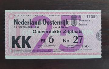 Toegangskaart Olympisch Stadion  Voetbal (1957) beschikbaar voor biedingen