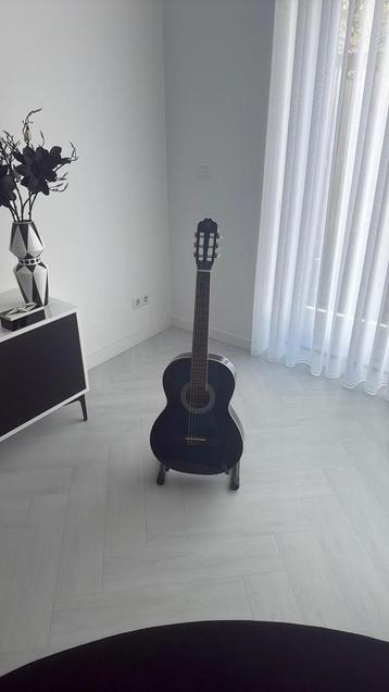 Gitaar met meerdere accessoires beschikbaar voor biedingen