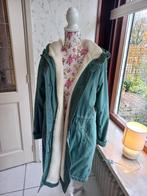 jas/parka groen, teddy voering, natuurlijke stof, 38-40, Kleding | Dames, Maat 38/40 (M), Verzenden, Zo goed als nieuw, Tranquillo