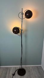 Vintage jaren 70 space age bruine bollen vloerlamp lamp, Huis en Inrichting, Lampen | Vloerlampen, ?, Zo goed als nieuw, Space age