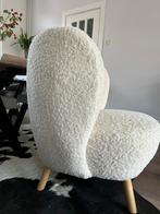 Off White Bouclé/Teddy Fauteuil - Cosy & Stijlvol, Ophalen, Zo goed als nieuw