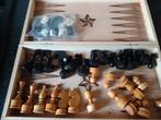 Schaakset / backgammon in houten doosje, Hobby en Vrije tijd, Gezelschapsspellen | Bordspellen, Ophalen of Verzenden, Zo goed als nieuw