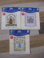 3 nieuwe borduurpatronen op canvas van DMC, set € 8,00, Hobby en Vrije tijd, Borduren en Borduurmachines, Verzenden, Nieuw, Handborduren