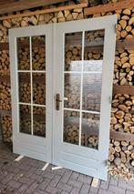 Tuindeuren dubbele openslaande deuren hardhout, Doe-het-zelf en Verbouw, Deuren en Horren, Ophalen, Gebruikt, 120 cm of meer, Glas