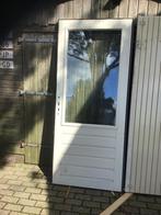 Hardhouten achterdeur, Doe-het-zelf en Verbouw, Deuren en Horren, Ophalen, 200 tot 215 cm, Glas, Buitendeur