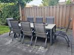 Tuinset met 8 stoelen, Tuin en Terras, Tuinsets en Loungesets, Ophalen, Overige materialen, Gebruikt, 8 zitplaatsen