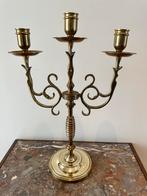 Kandelaar met 3 armen koper/messing in goede staat, Ophalen of Verzenden, Koper of Brons