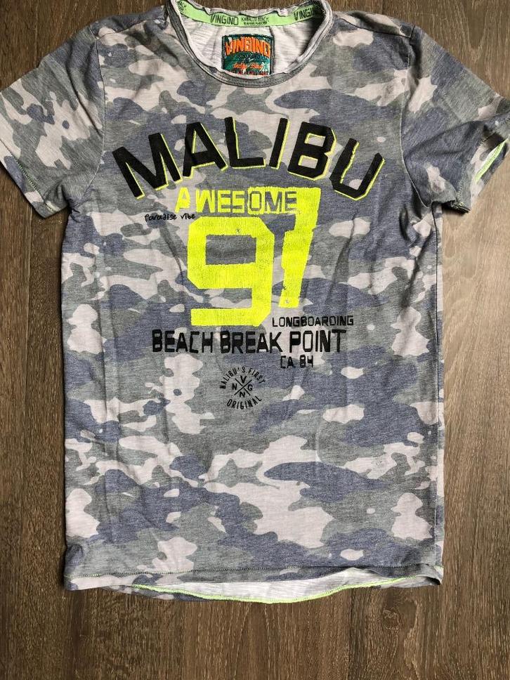 T Shirt Vingino camouflage maat 14 gedragen, Kinderen en Baby's, Kinderkleding | Maat 158, Gebruikt, Jongen, Shirt of Longsleeve