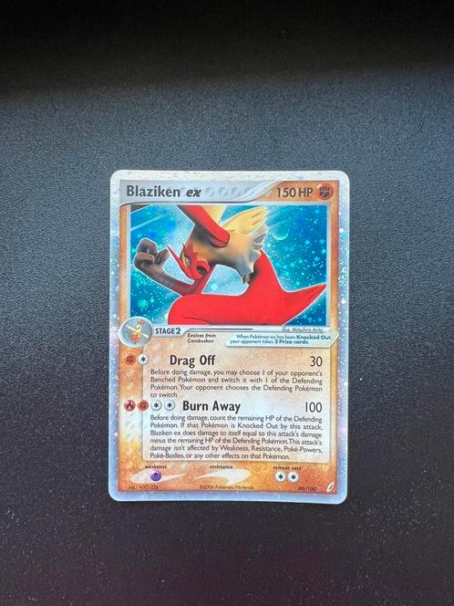 Blaziken ex crystal guardians 90/100, Hobby en Vrije tijd, Verzamelkaartspellen | Pokémon, Zo goed als nieuw, Losse kaart, Ophalen of Verzenden