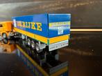 Tekno Scania 143 met 3 asser huifoplegger de Rijke, Hobby en Vrije tijd, Modelauto's | 1:50, Ophalen of Verzenden, Gebruikt, Bus of Vrachtwagen