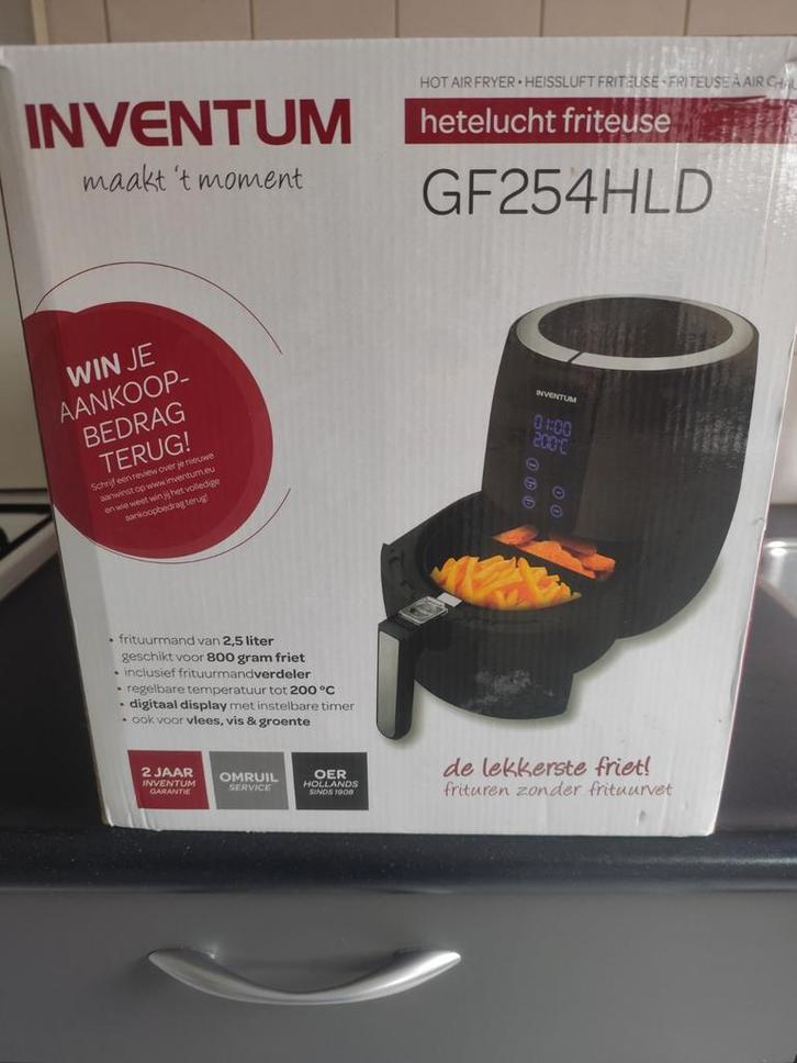 Airfryer Inventum GF254HLD, Witgoed en Apparatuur, Frituurpannen, Zo goed als nieuw, 2 tot 3 liter, Uitneembare binnenpan, Ophalen of Verzenden