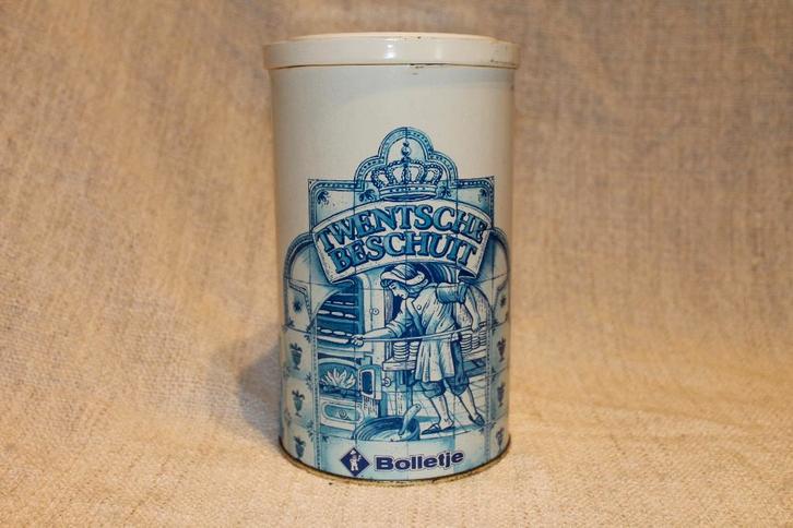 Prachtige Vintage Bolletje Beschuitbus - Twentsche Beschuit, Verzamelen, Blikken, Gebruikt, Beschuit, Bolletje, Ophalen of Verzenden