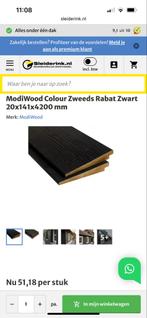ModiWood Zweeds Rabat Zwart - Diverse Afmetingen, Minder dan 25 mm, Nieuw, Plank, 300 cm of meer