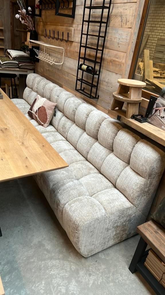 Eetbank Loa 3 meter of 2x 1.50mstof, Huis en Inrichting, Stoelen, Nieuw, Eén, Stof, Overige kleuren, Ophalen of Verzenden