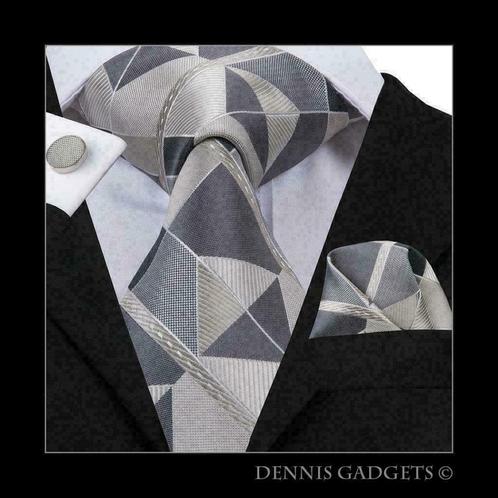 Dennis Gadgets: 100 % zijden stropdas ( 3 delig !! ) DG 3071, Kleding | Heren, Stropdassen, Nieuw, Met patroon, Grijs, Ophalen of Verzenden