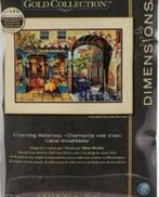 BORDUURPAKKET DIMENSIONS GOLD CHARMING WATERWAY ZELDZAAM, Hobby en Vrije tijd, Borduren en Borduurmachines, Verzenden, Nieuw, Handborduren
