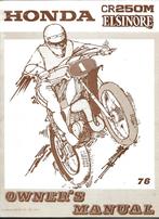 Honda CR250 M Elsinore manual 1976, Ophalen of Verzenden, Honda