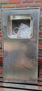 Nieuw RVS Aanrechtblad met Wasbak - 122x60 cm, Huis en Inrichting, Keuken | Keukenelementen, Ophalen