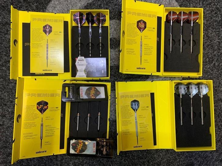 Complete Unicorn Premier dartpijlen collectie!, Sport en Fitness, Darts, Zo goed als nieuw, Pijlen, Ophalen of Verzenden