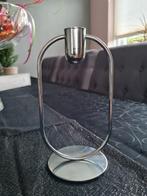 Zilverkleurige Kandelaar op Voet met Vilt, Huis en Inrichting, Ophalen of Verzenden