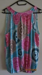 Tie-dye haltertop in blauw & roze  Maat L, Maat 38/40 (M), Overige kleuren, Ophalen of Verzenden, Zo goed als nieuw
