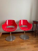 Vintage rode kuipstoelen 1980, Ophalen, Zo goed als nieuw, Rood, Twee
