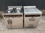 Gasfornuis 4-pit, oven, horeca, aardgas, Witgoed en Apparatuur, Fornuizen, Ophalen, Gebruikt, 60 cm of meer, 4 kookzones