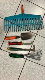 Bladhark (Gardena) schepje (Gardena), hark en voegenkrabbers, Ophalen, Zo goed als nieuw, Hark