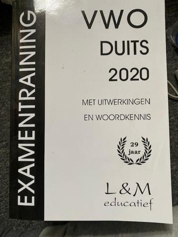 examentraining duits VWO 2020 met uitwerkingen woordenkennis beschikbaar voor biedingen
