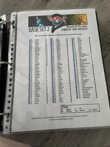 Base set 2 Wotc complete set beschikbaar voor biedingen