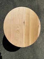 Handgemaakte massief eiken tafeltje, Huis en Inrichting, Ophalen, Rond, Nieuw, 60 cm of meer