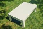 Wit salontafeltje 55x90, Huis en Inrichting, Tafels | Salontafels, Ophalen, Gebruikt, Rechthoekig, Minder dan 50 cm