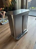 Simplehuman prullenbak, Ophalen, Gebruikt, Met pedaal, 50 tot 75 cm