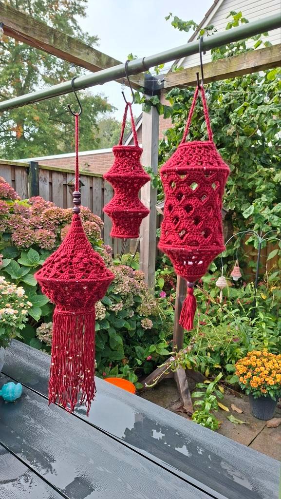 Gehaakte lampionnen, Hobby en Vrije tijd, Breien en Haken, Nieuw, Haken, Overige typen, Ophalen of Verzenden