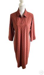 Mooie travelstof jurk van Provence 44/46, Kleding | Dames, Bruin, Maat 46/48 (XL) of groter, Ophalen of Verzenden, Zo goed als nieuw