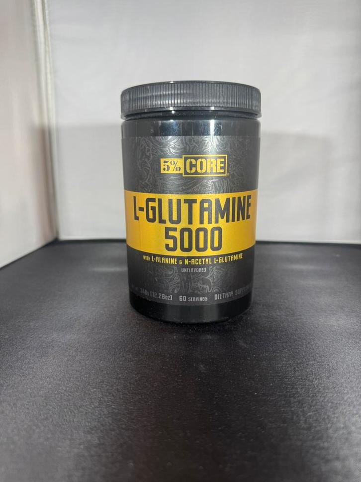 5% CORE L-Glutamine 5000 – 60 servings, Sport en Fitness, Gezondheidsproducten en Wellness, Zo goed als nieuw, Poeder of Drank