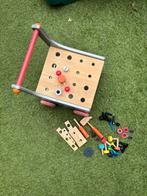 Janod houten loopwagen/ loopkar met gereedschap, Kinderen en Baby's, Ophalen, Gebruikt