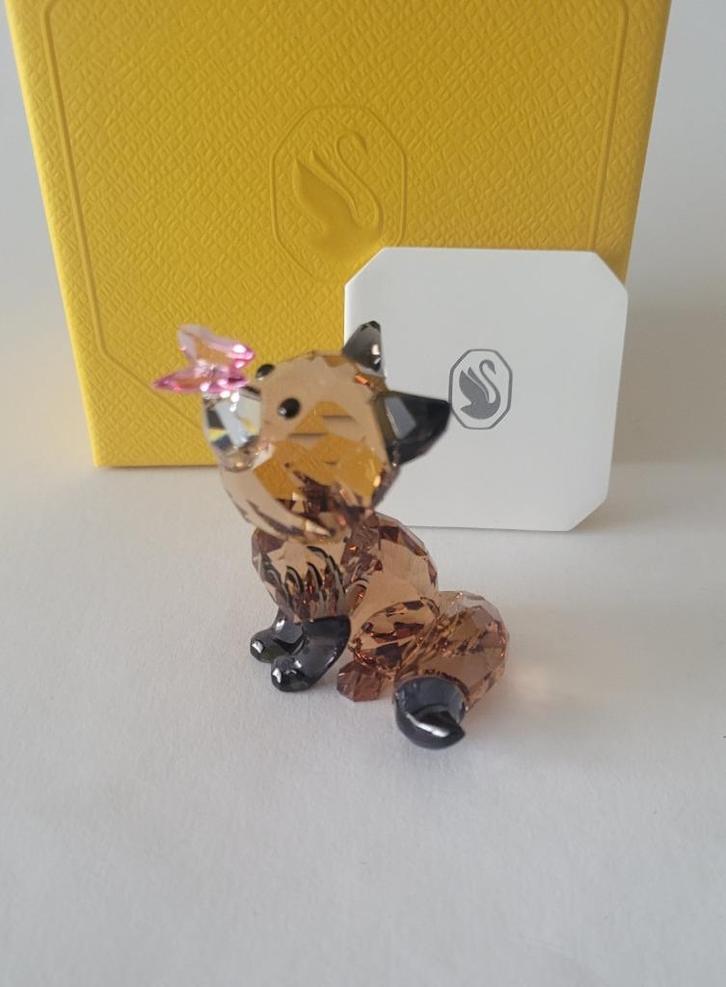 Swarovski Idyllia Vos met Vlinder, Verzamelen, Swarovski, Nieuw, Figuurtje, Verzenden