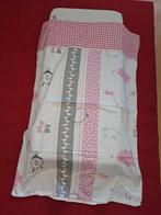 Dekbed overtrek ledikant 120x60. Roze/ grijs/wit, Ophalen, Zo goed als nieuw, Meisje, Dekbedovertrek