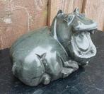 Antieke Vintage Hippo Sculptuur Steen Zwaar, Ophalen of Verzenden