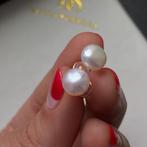 Oorbellen knopjes geel goud 18K zoetwaterparel vaste prijs, Wit, Nieuw, Ophalen of Verzenden, Knopjes of Stekers