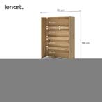 Concept opklapbed verticaal - 120x200 - Eikenkleur, Niet ingevuld, Niet ingevuld, Niet ingevuld