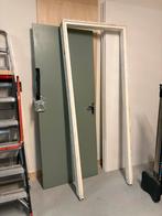 Zware deur ( strak in de verf)met hardhouten kozijn, Doe-het-zelf en Verbouw, Gebruikt, 80 tot 100 cm, Binnendeur, Ophalen of Verzenden