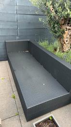 Wicker hoekbank met hocker wordt vrijdag opgehaald?, Tuin en Terras, Ophalen, Gebruikt, Wicker, Bank