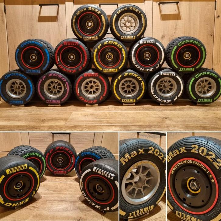 A- Formule-1 band 1:2.5 evt met disc velg of velg naar keuze, Verzamelen, Automerken, Motoren en Formule 1, Gebruikt, Formule 1