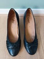 Gabor zwarte leren pumps maat 40.5 met strikje, Pumps, Zwart, Gabor, Ophalen of Verzenden